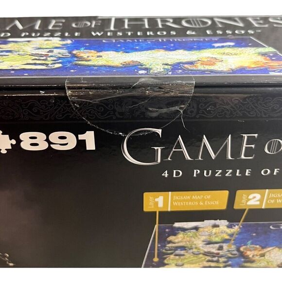 GAME OF THRONES Westeros & Essos Map 4D Puzzle w/ Mini Winterfell & City Models - Picture 4 of 6